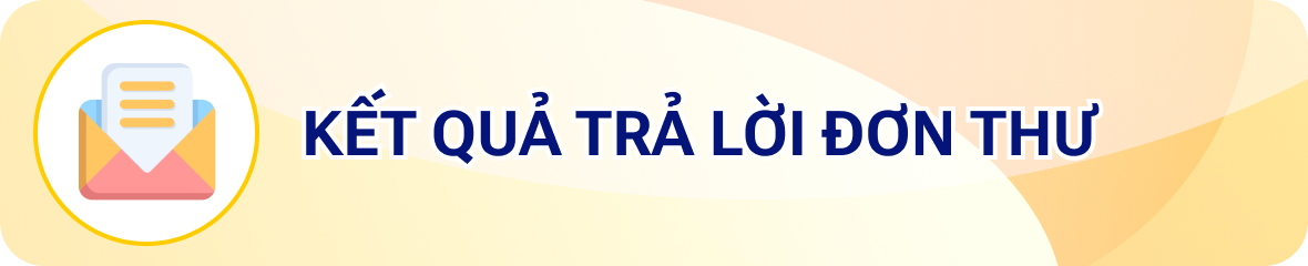 Kết quả trả lời đơn thư