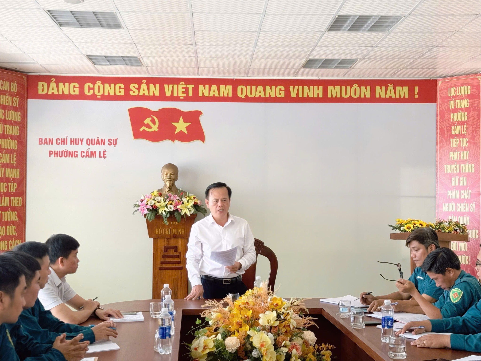 Cẩm Lệ: Chi bộ Quân sự phường tổ chức sinh hoạt định kỳ