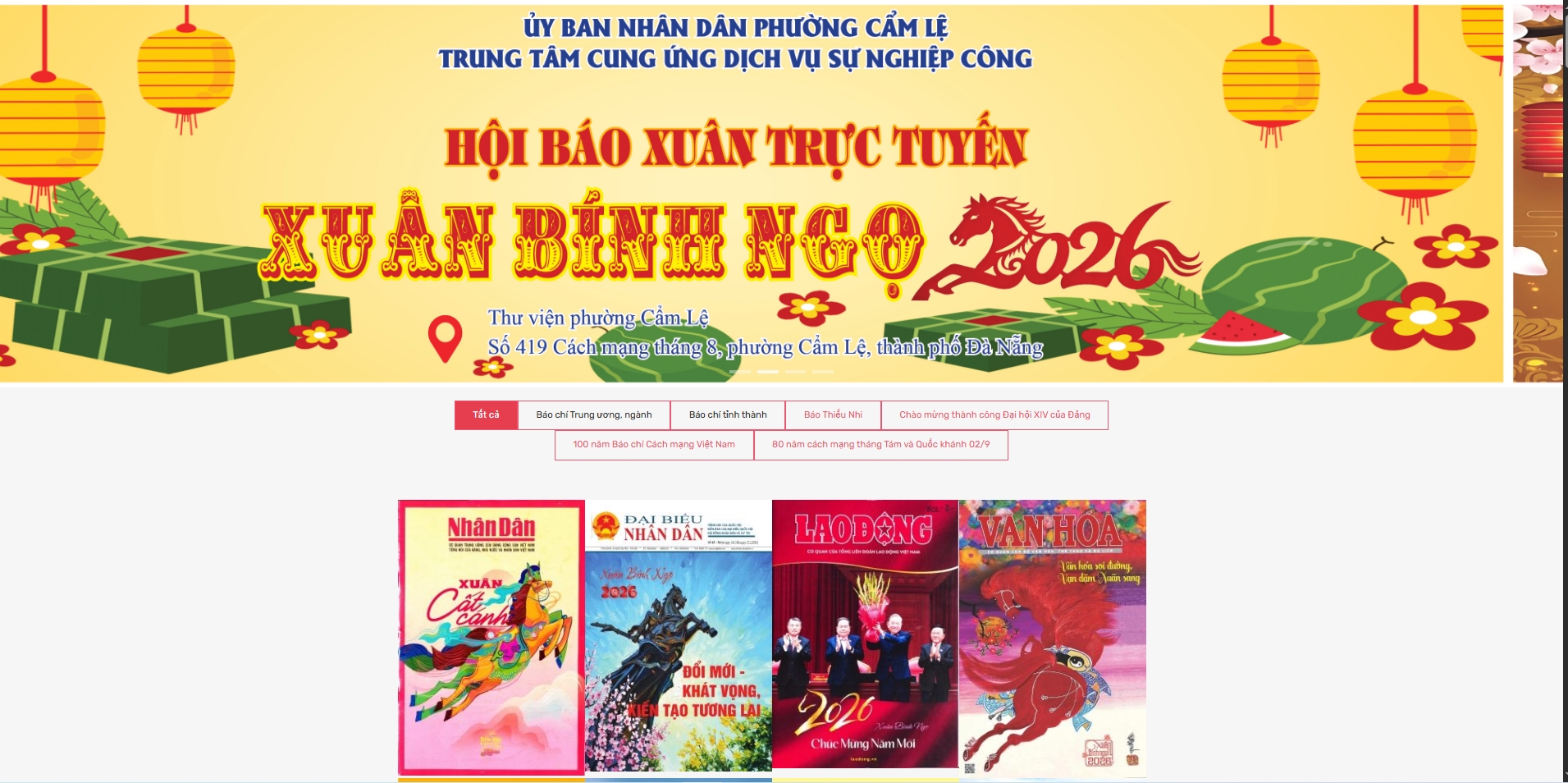 Phường Cẩm Lệ triển khai tuyên truyền triển lãm Báo xuân trực tuyến năm 2026